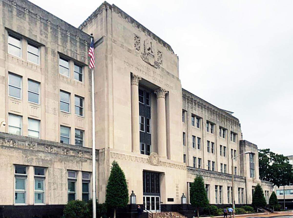 A photo of the Walter E. Hoffman Courthouse in Norfolk, Va., which was named for the judge in the Murdaugh case.