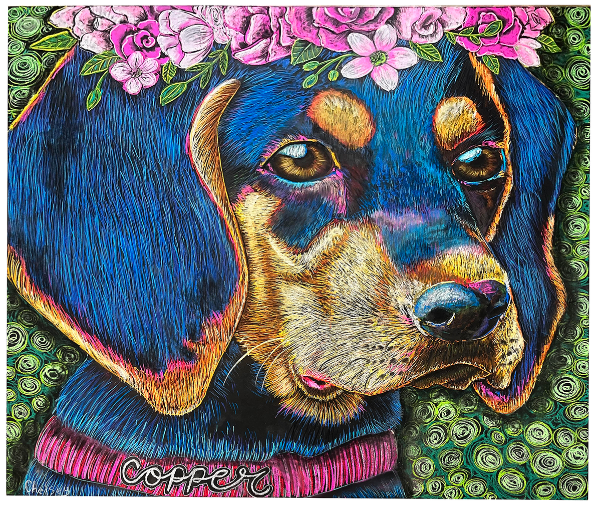 Chalk artist Chelsey Scott created this art for the Blue Ridge Chalk Festival in Georgia. Scott is one of the artists who will be in town for a chalk art festival in Beaufort this weekend.