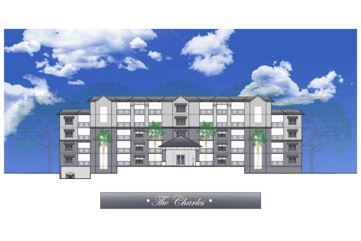 The rendering of a six-story condo complex to be built on the site of Old Fort Pub on Hilton Head Island. The restaurant will close after 48 years in business.