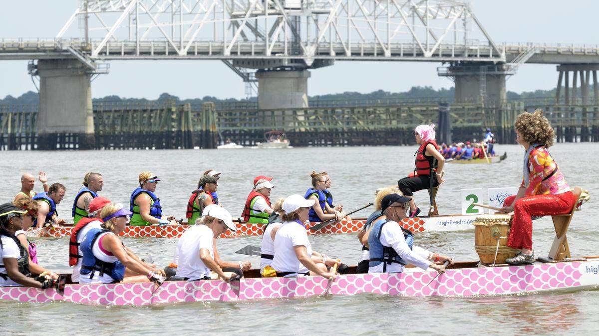 Moments from the DragonBoat Race Day during the 59th Beaufort Water Festival at Henry C. Chambers Waterfront Park in Beaufort on July 26, 2014.