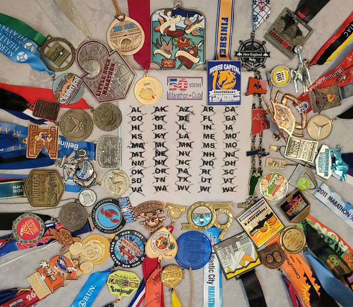 Between 2005 and 2025, Jay Gibson of Beaufort ran a marathon in each of the 50 states, a feat few Americans can claim.