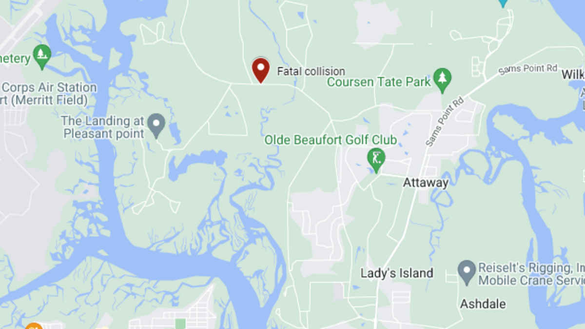Tuesday night’s fatal collision occurred on Brickyard Point Road North on Lady’s Island.