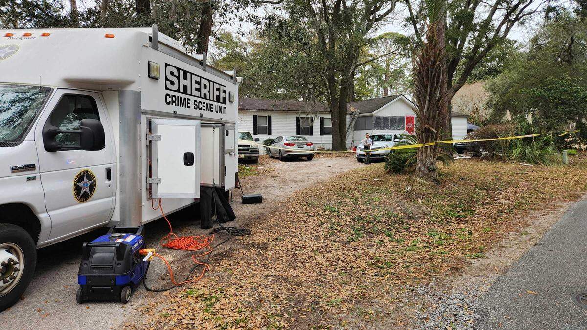 BCSO Crime Scene Unit investigators are at a house at Baygall and Fish Haul roads on Friday, March 1, 2024, on Hilton Head Island.