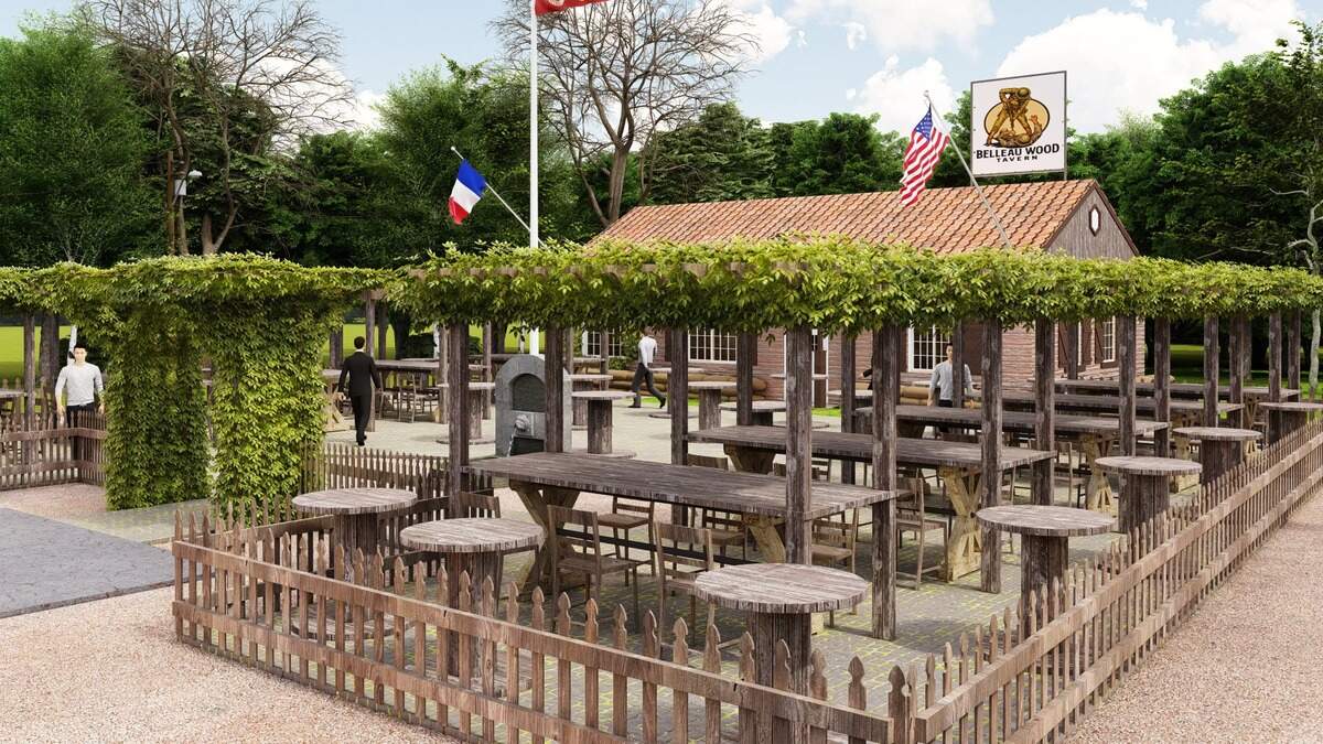 Rendered images of Belleau Wood Tavern, slated to open in Spring 2026 in Port Royal.