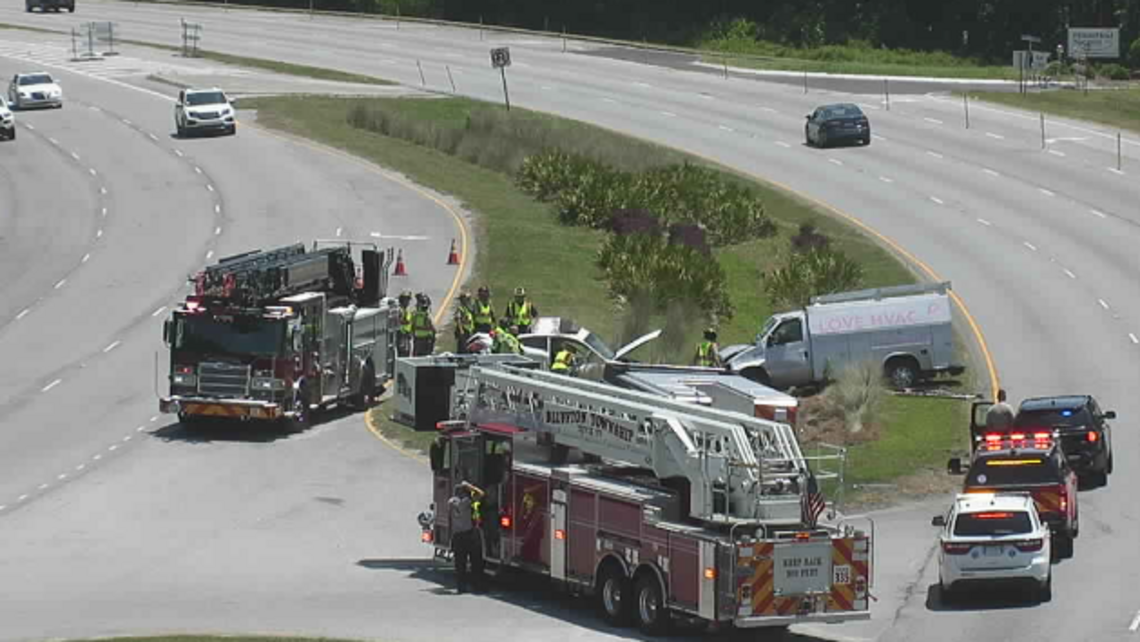 Crash blocks lanes of U.S. 278 Wednesday afternoon near Malphrus Road in Bluffton