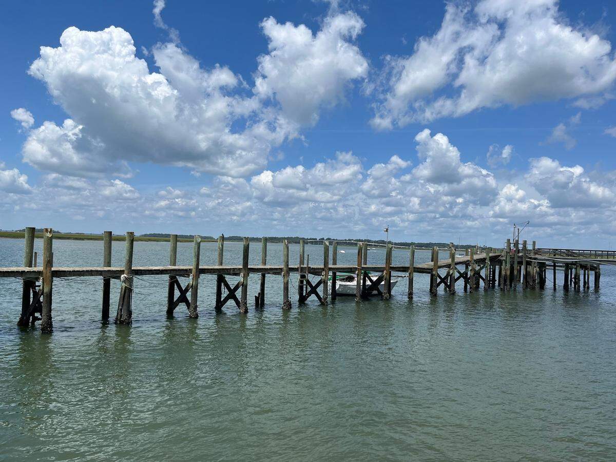 This derelict sailboat was tied to the Port Royal dock and abandoned. And sometime Thursday night or Friday morning, a shrimp boat anchored about 100 yards from the dock sank.
