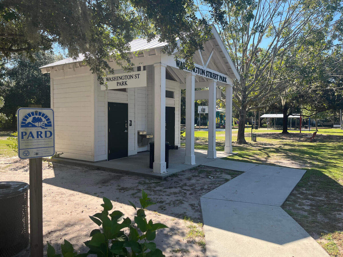 Restrooms were put in at Washington Street Park in Beaufort in 2019. Additional improvements are in the works including a new pavilion and half-court basketball court.