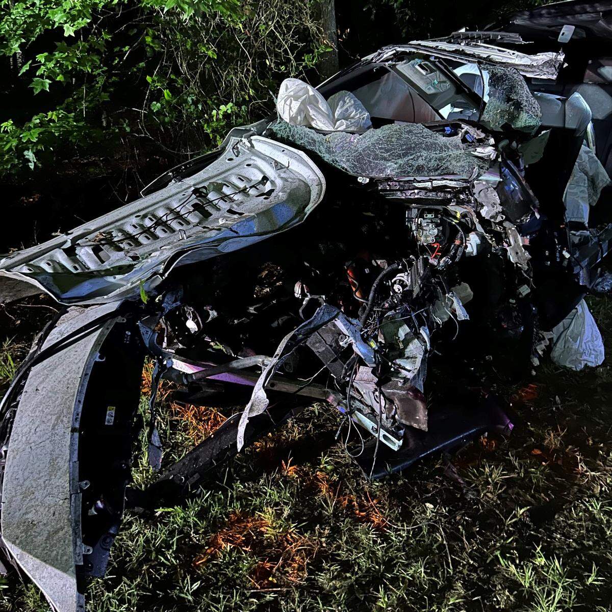 The SUV after the crash