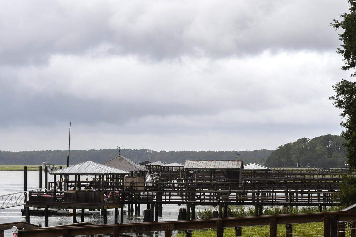Early bands of clouds from Hurricane Dorian begin to swirl above Bluffton’s May River Wednesday morning bringing with it moments of rain and gusts of wind. The Beaufort County Sheriff’s Office announced there would be a curfew for the county starting at 10 p.m. and lasting until 6 a.m. Thursday morning.