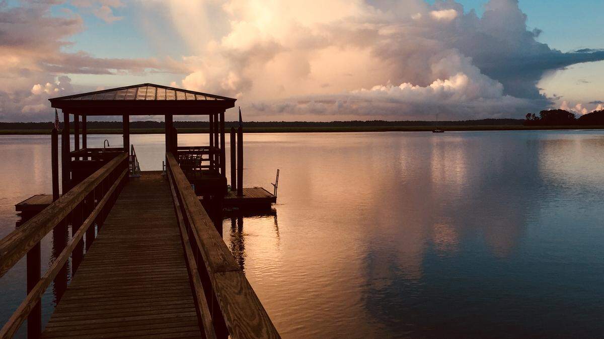 The huge tide on May River last week.