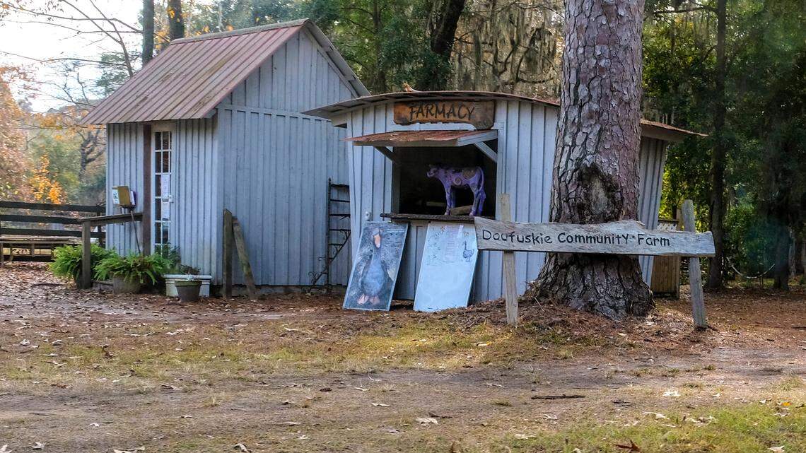 The entrance to Daufuskie Community Farm as seen on on Dec. 6, 2021 on Daufuskie Island.