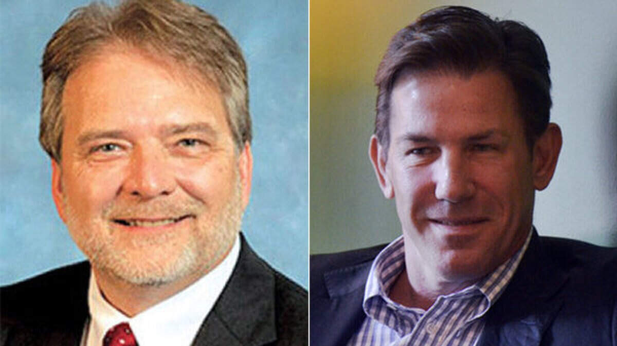 US Senate candidates Brad Hutto-D and Thomas Ravenel (petition candidate)