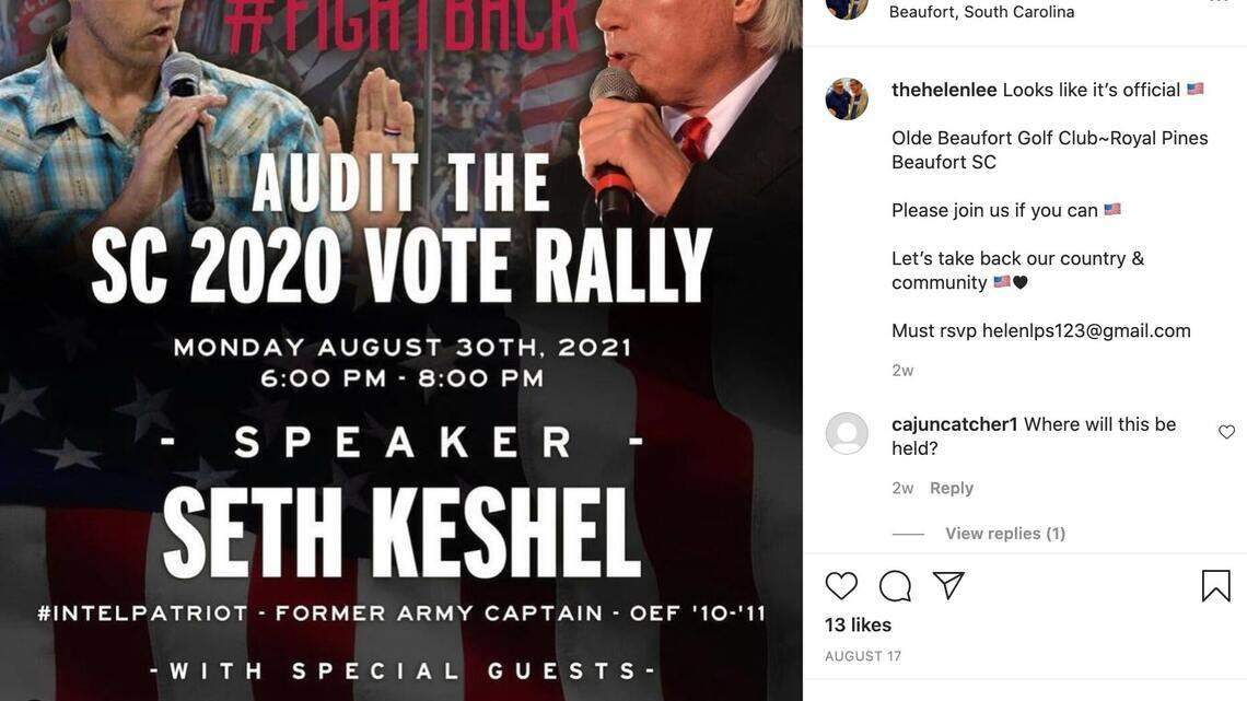 A Beaufort rally claimed fraud in the 2020 election. A city election official planned it