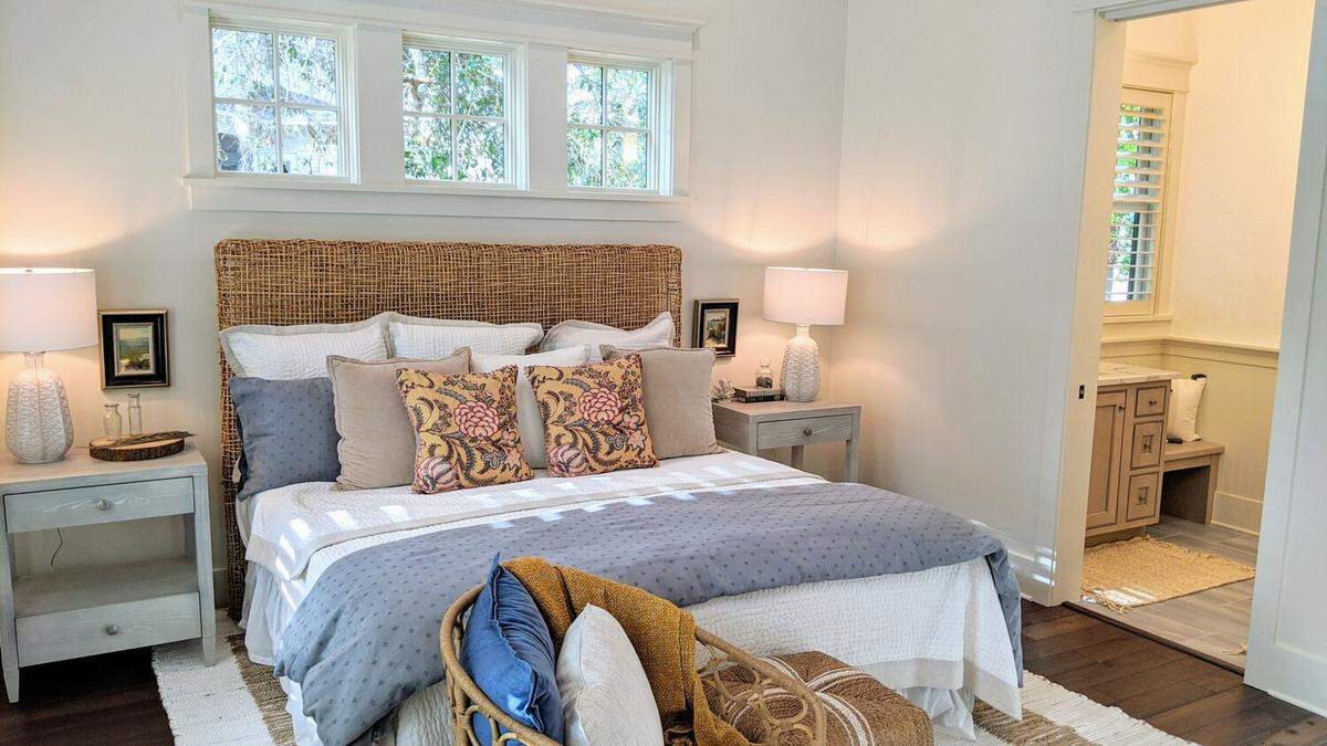 A bedroom in the Southern Living Showcase Home.