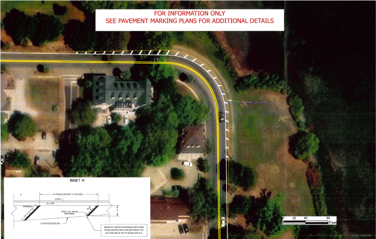 The South Carolina Department of Transportation is planning to stripe Carteret Street on Bellamy Curve in Beaufort to slow traffic to make the sidewalk next to the road safer for pedestrians. SCDOT has also asked the city to consider supporting construction of an elevated boardwalk in the future.