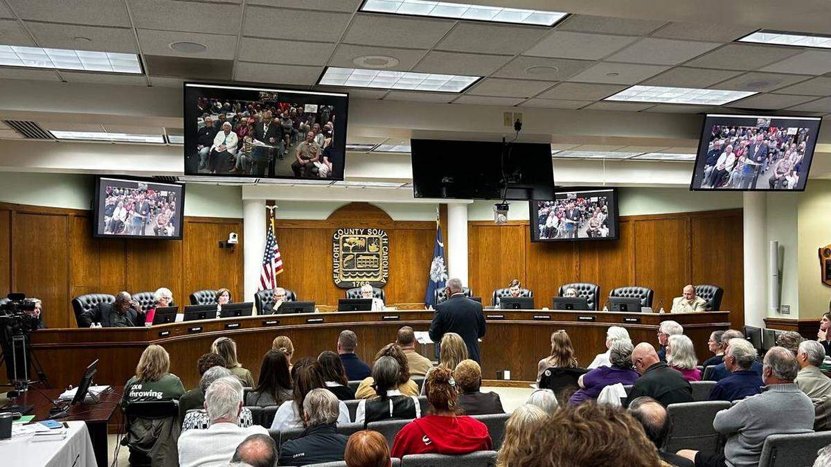File photo of the Beaufort County Council meeting on March 25, 2024.
