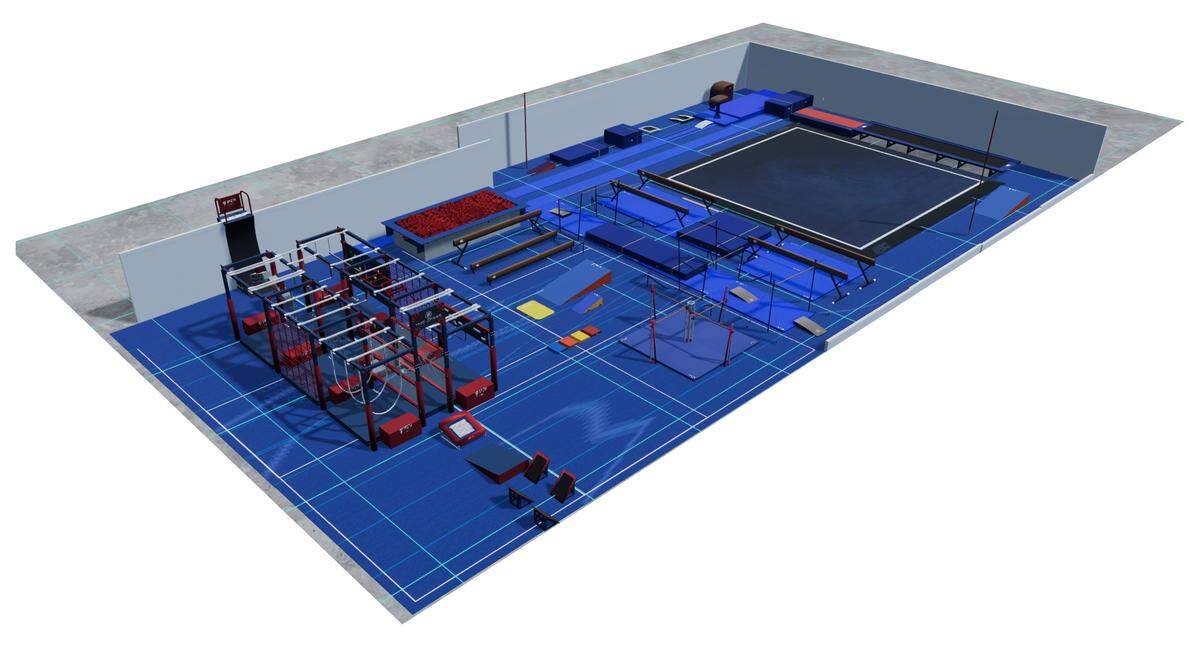Flip! Gym will offer a full range of gymnastics and ninja equipment.