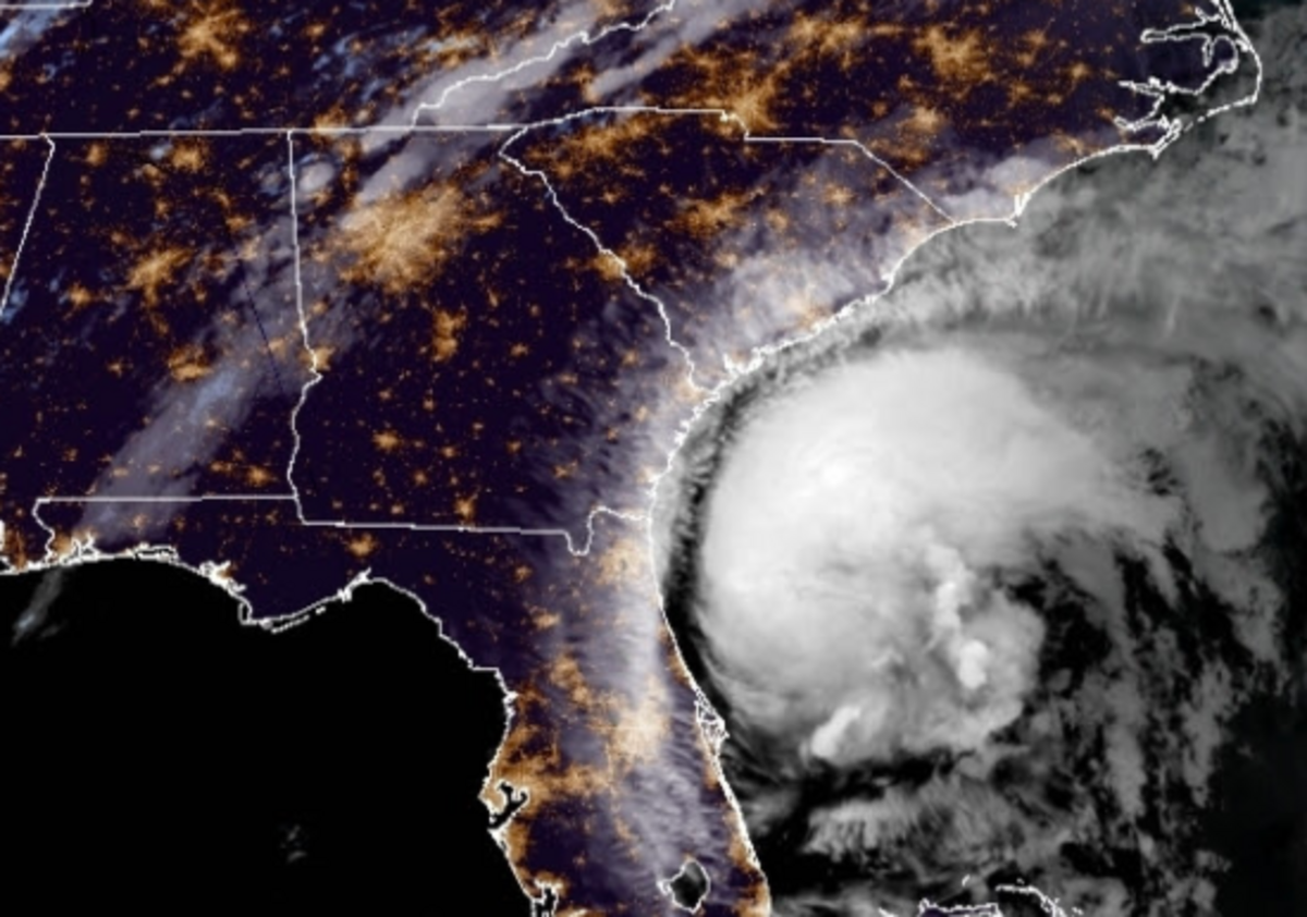 Tropical Storm Isaias at 8 a.m. on Monday, Aug. 3.