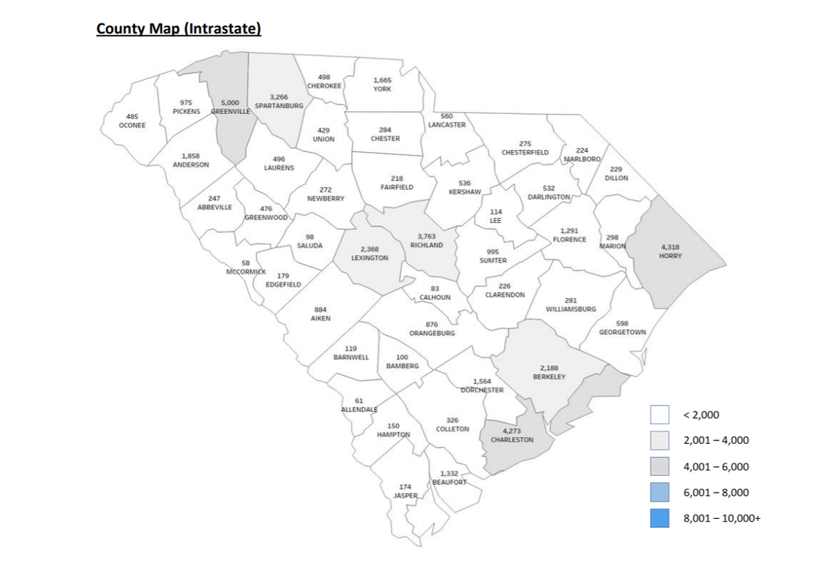 New jobless numbers in South Carolina, between April 26 to May 2.