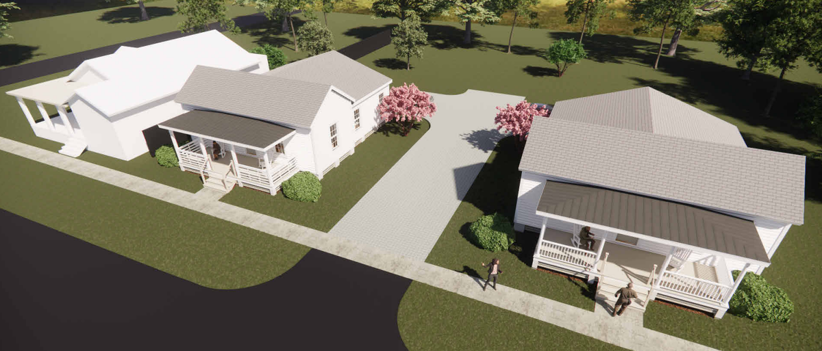 New cottages are planned at 1607 and 1609 Duke Street. They will replace two cottages built in the early 1900s that will be torn down. Those structures were “contributing structures” in the Historic District. Demolition was approved because of their poor condition.