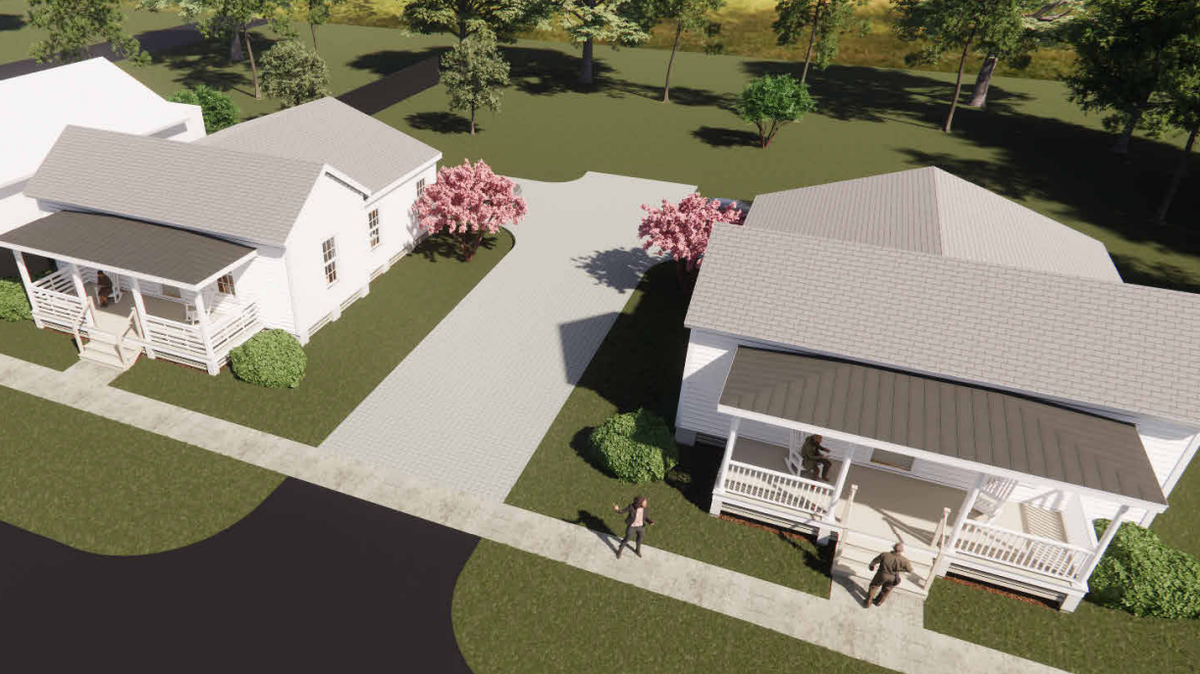 New cottages are planned at 1607 and 1609 Duke Street. They will replace two cottages built in the early 1900s that will be torn down. Those structures were “contributing structures” in the Historic District. Demolition was approved because of their poor condition.