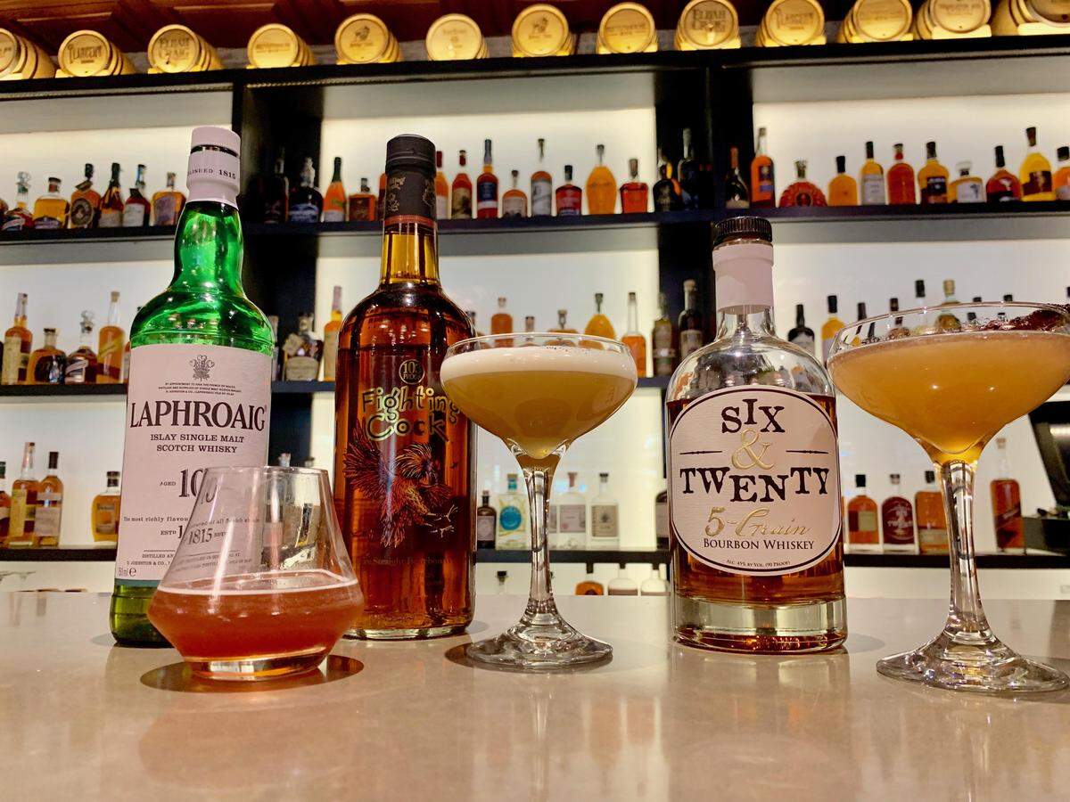 Three cocktails to try (pictured above): Zelda’s Wheel (served in a smoke infused dome); the Molly Pitcher (featuring Savannah Bee Company honey syrup); and the Duke Ellington (served with peppercorn bacon).