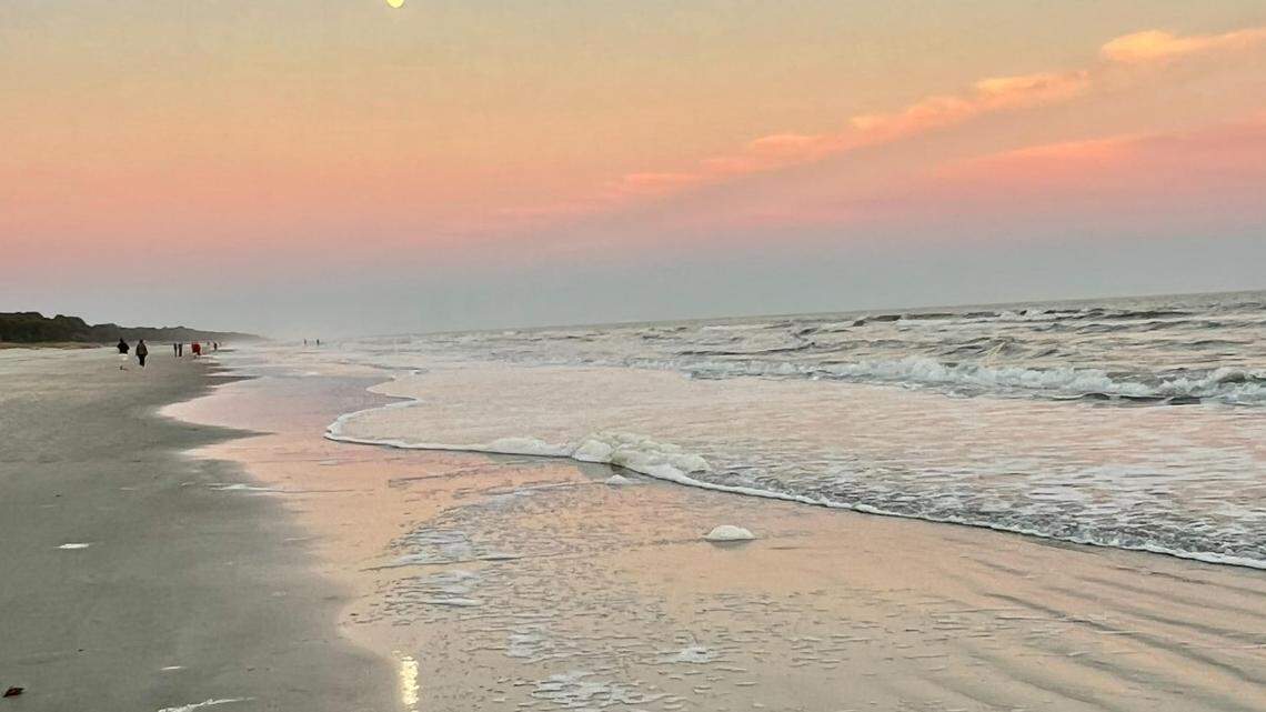 Sandra Counts of Hilton Head Island shared this photo of cotton-candy skies on the beach near Sea Pines.