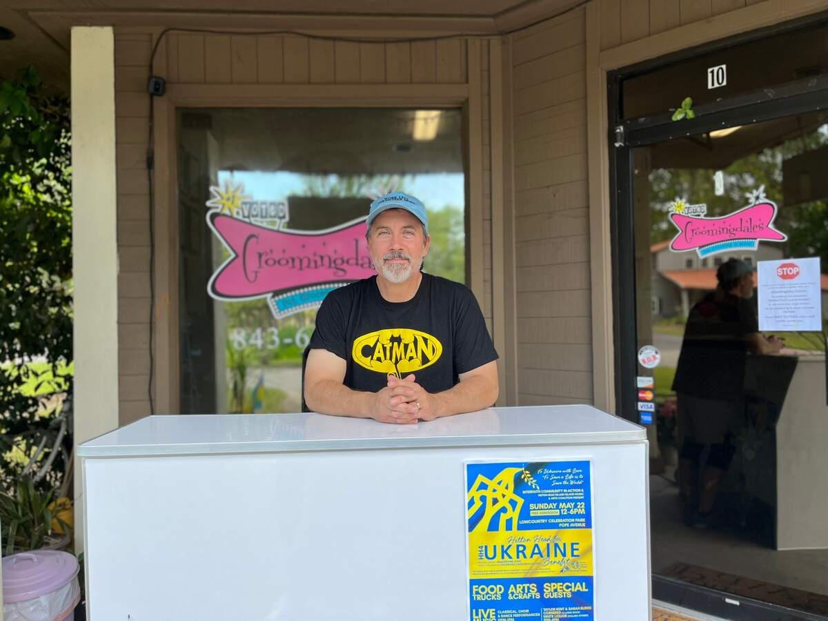 Jeff Prekop of Hilton Head Island’s Groomingdales has traveled back and forth to Ukraine for two weeks at a time to help deliver supplies and rescue animals amid the conflict with Russia. “All of a sudden this knowing, this calling ... came over top of me and I was going to go to Ukraine to help,” he said. “I don’t know how I’m going to do it, but I’m going to do it.”