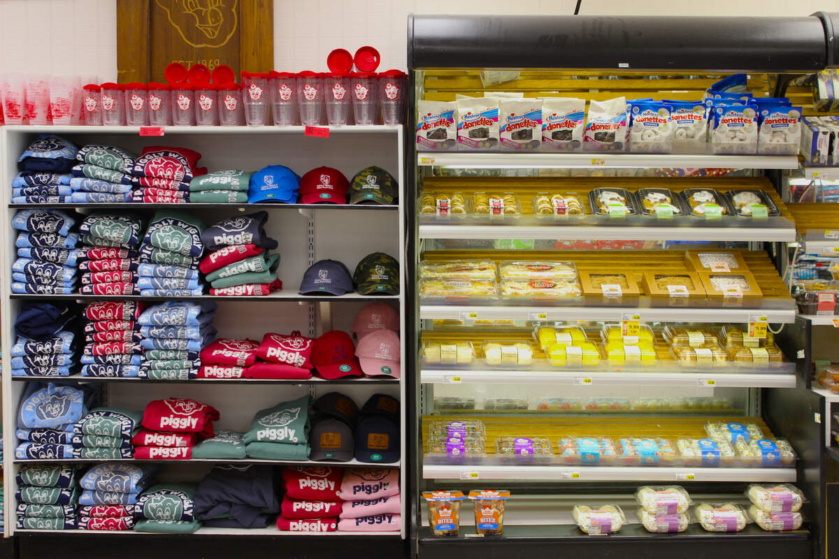 The Piggly Wiggly on Hilton Head sells a wide array of branded merchandise and souvenirs, including t-shirts, hats and shot glasses.
