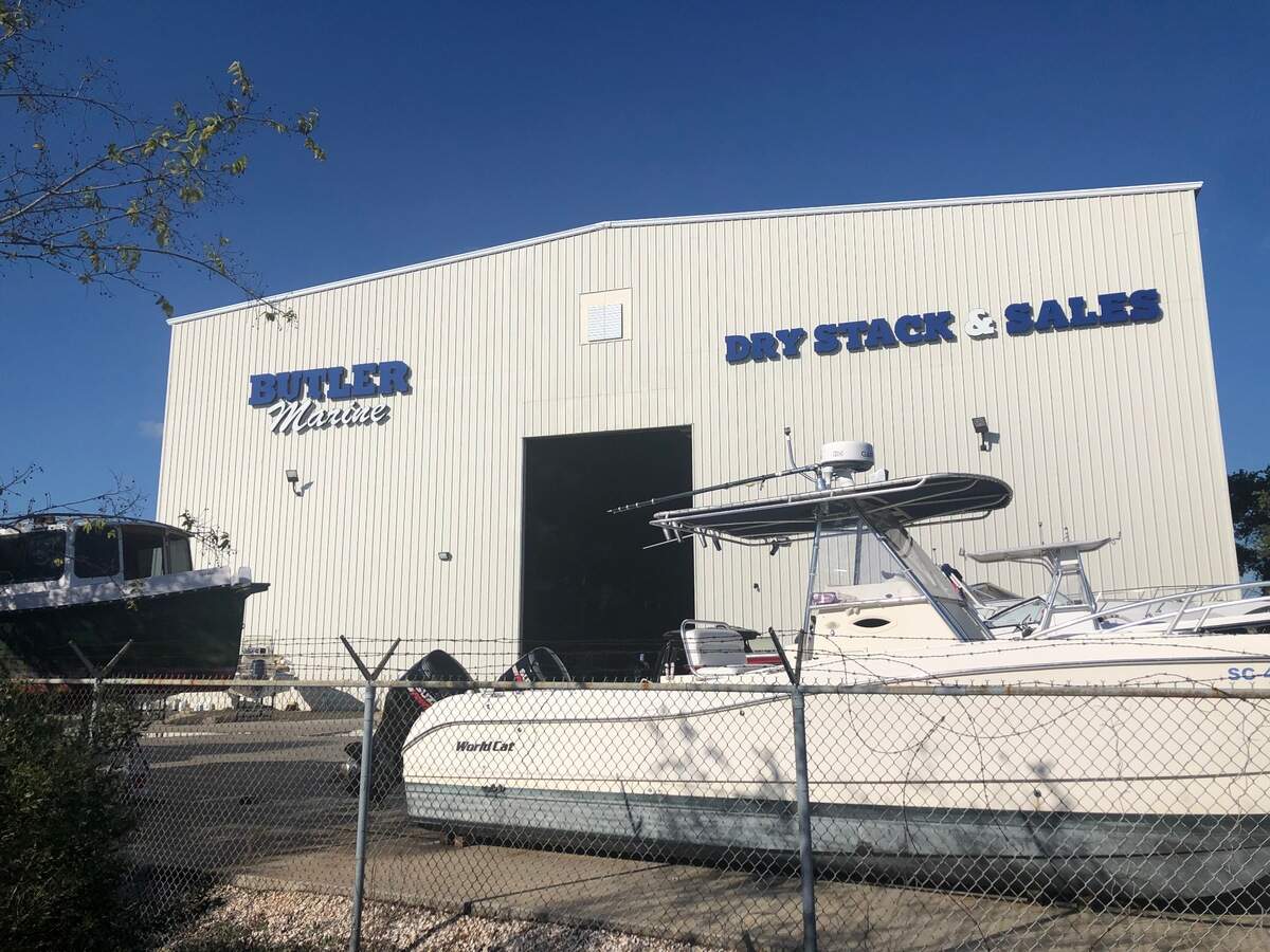 Butler Marine boat storage and sales facility at the Port of Port Royal.