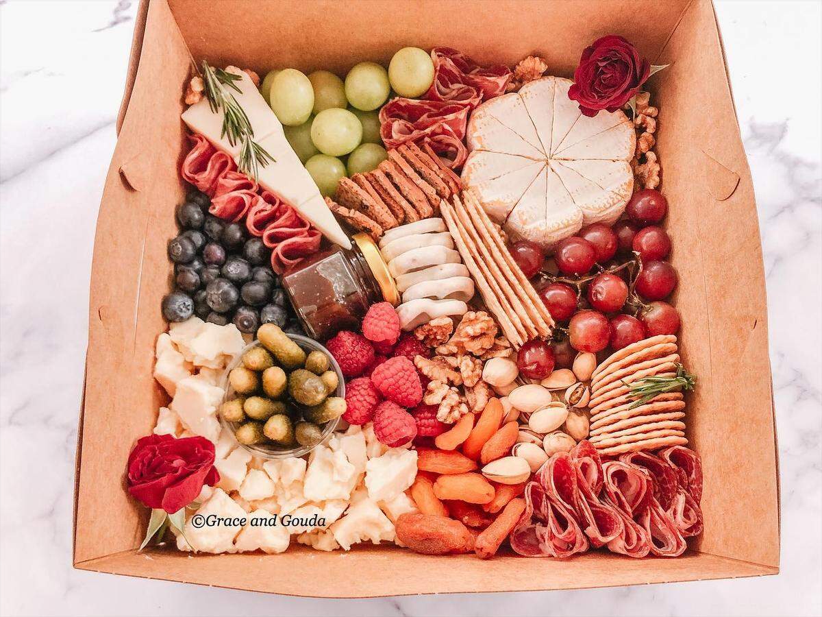 A small cheeseboard made by Grace and Gouda, a Beaufort-based business.