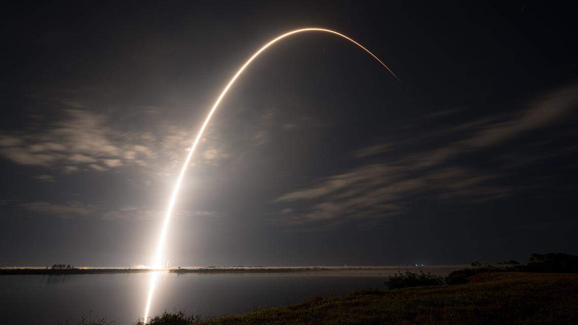 What is that line of bright lights in the night sky over Beaufort County?