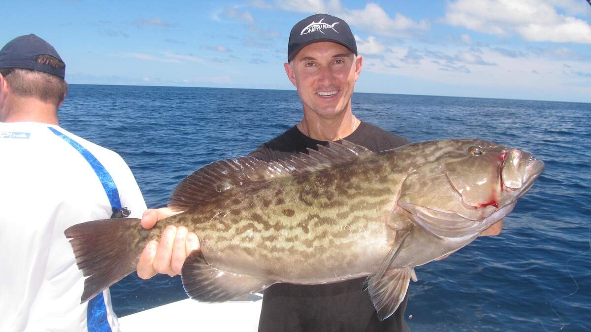 Erik Bjerknes and his grouper.