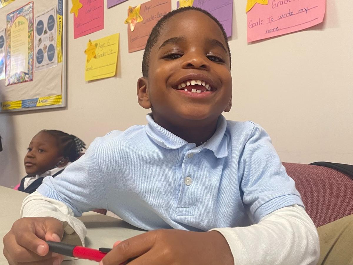 James J. Davis Early Childhood Center kindergartner Malachi Dawson