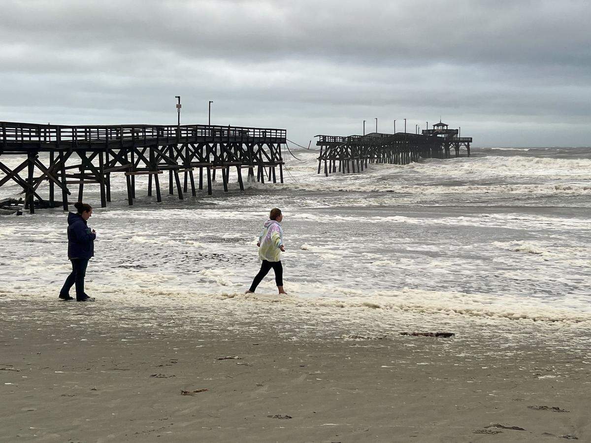 A section of the pier at Cherry Grove in North Myrtle Beach was taken out by Hurricane Ivan.