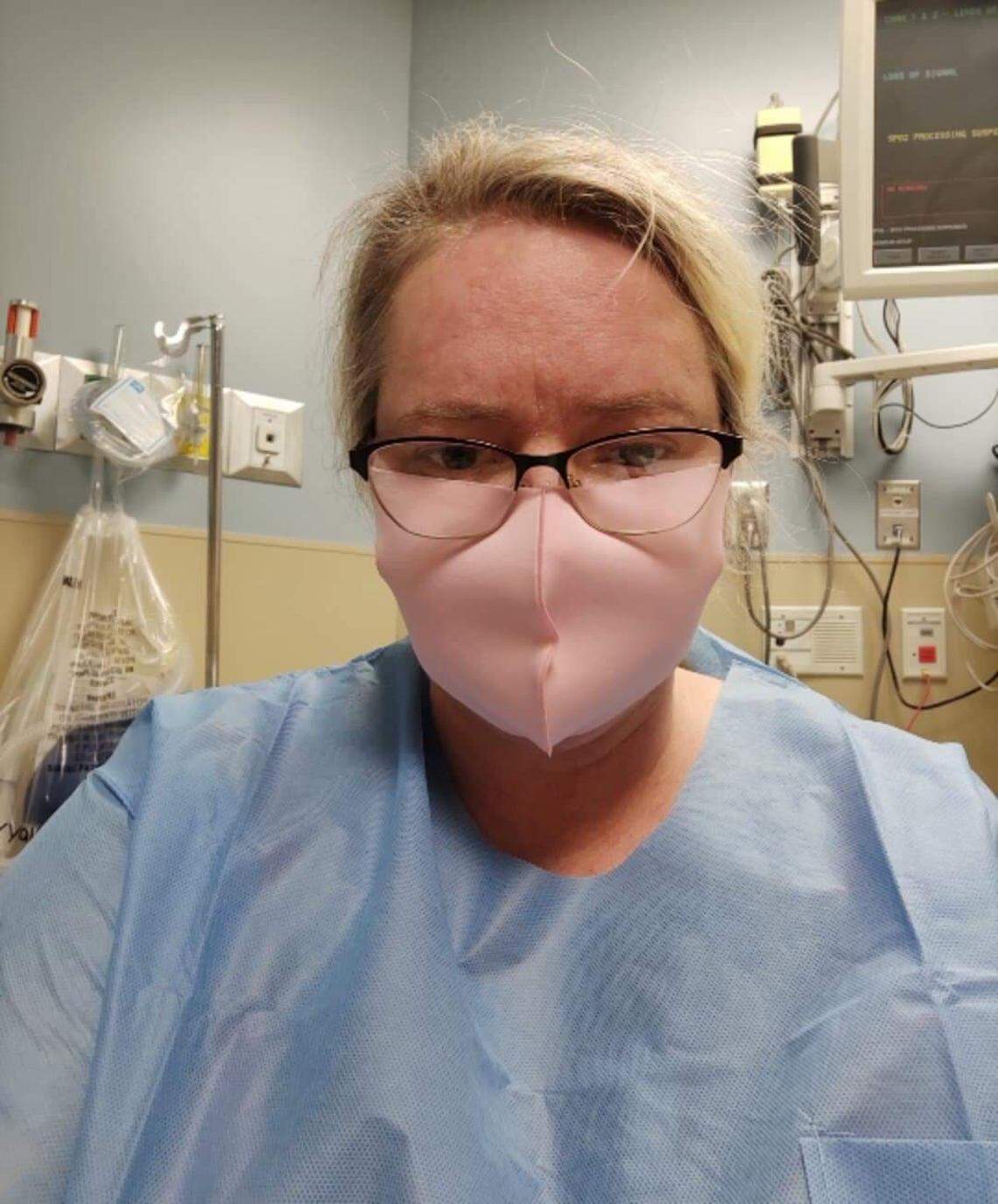 Kerri Hill, 41, of Galivants Ferry, South Carolina, was admitted at the Conway Medical Center in late March after contracting SARS-CoV-2.