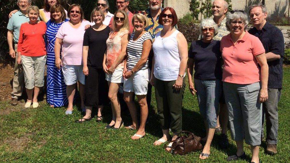 Friends of the Hilton Head Playhouse attend a reunion party at Barbara K. Clark's home on Hilton Head Island.