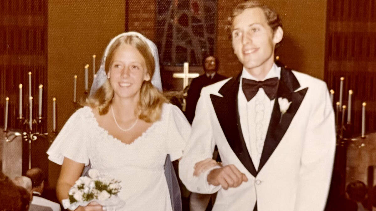 David and Sybil C. Lauderdale, after exchanging wedding vows at St. Paul United Methodist Church in Spartanburg on Aug. 9, 1975.