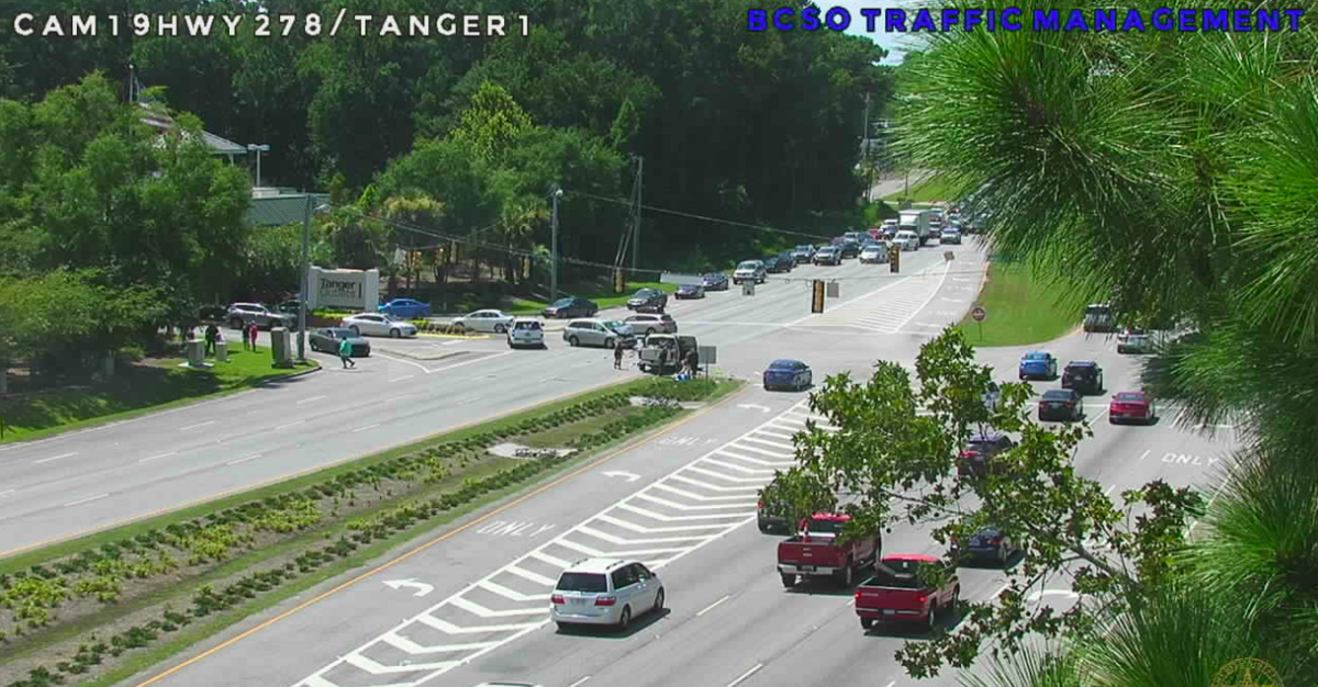 A crash on Fording Island and Sawmill Creek Roads in Bluffton.