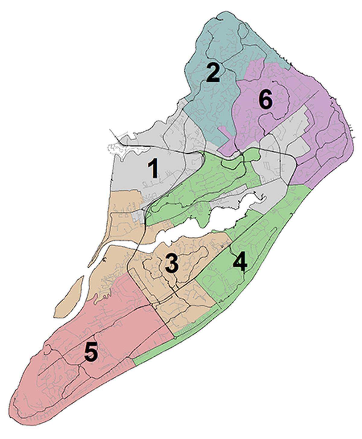 Hilton Head Island’s Town Council Wards.