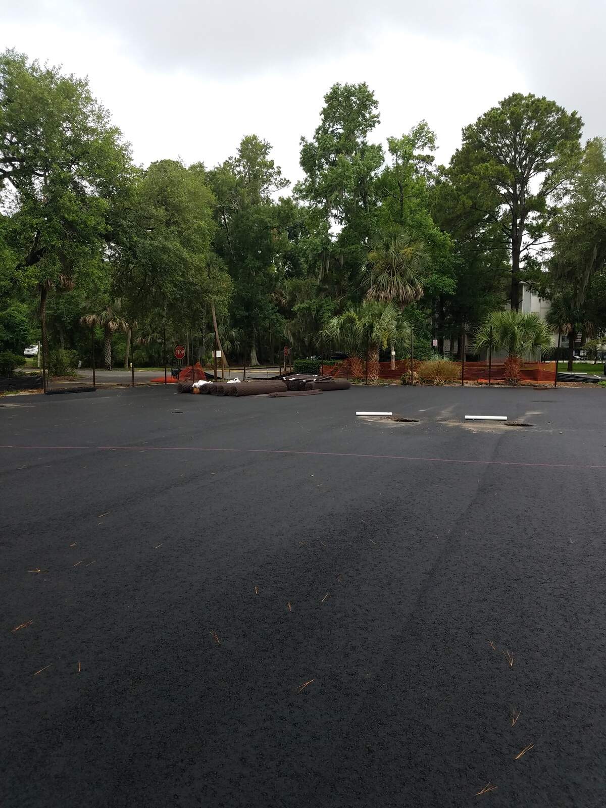 Fresh asphalt at the Cordillo Courts on Hilton Head Island will be resurfaced, coated green and striped for four new courts by mid-July, according to town staff. The resurfacing project also includes a restroom building, which is set to be built later this year.