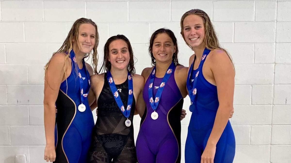 The Hilton Head Island 200 freestyle relay team set a school record and finished second in the 2021 Class 4A SC state swimming championships.