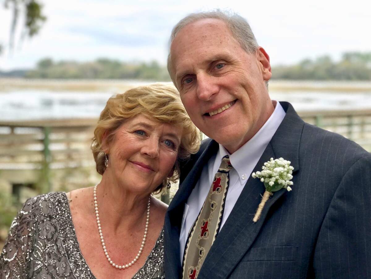 David and Sybil Lauderdale are shown at Ann Talley’s wedding in 2018.