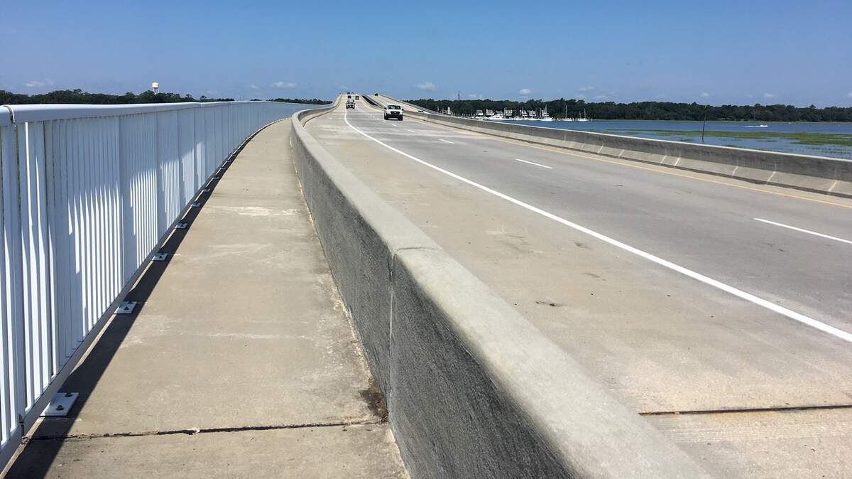 A columnist made this photo of the walkway along Beaufort’s J.E. McTeer Bridge.