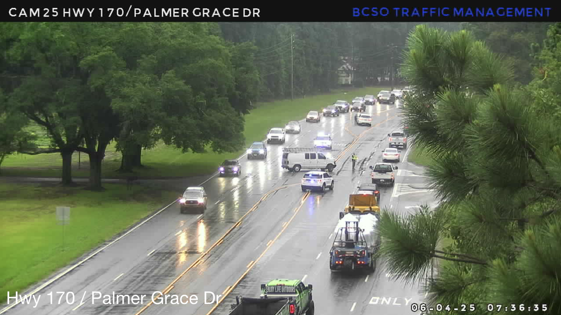 SC 170 crash closes lanes, slows Okatie traffic during rainy rush hour