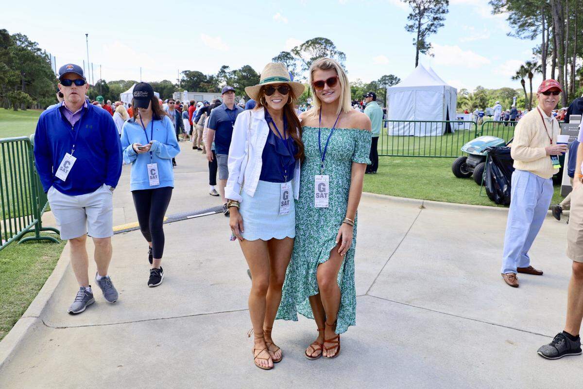 Amy, left, and Bailey are enjoying their second day of celebrating Heritage and have unintentionally but beautifully matched each other. Pastel colors were popular and this duo played up their outfits using statement jewelry and other accessories. Both attend University of South Carolina. Bailey is from Oklahoma, while Amy is from Charleston. Amy said she has been attending Heritage with her family since she was 3.