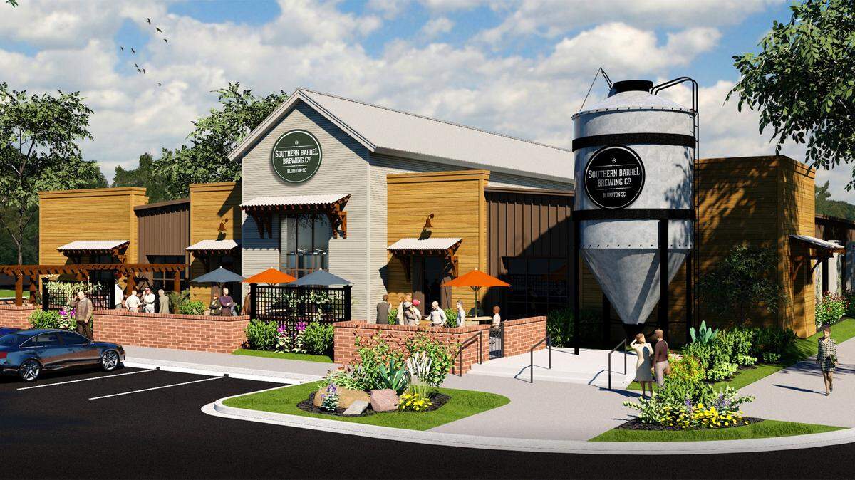 A rendering of a proposed microbewery from Southern Barrel Brewing Co. planned for Buckwalter Place.