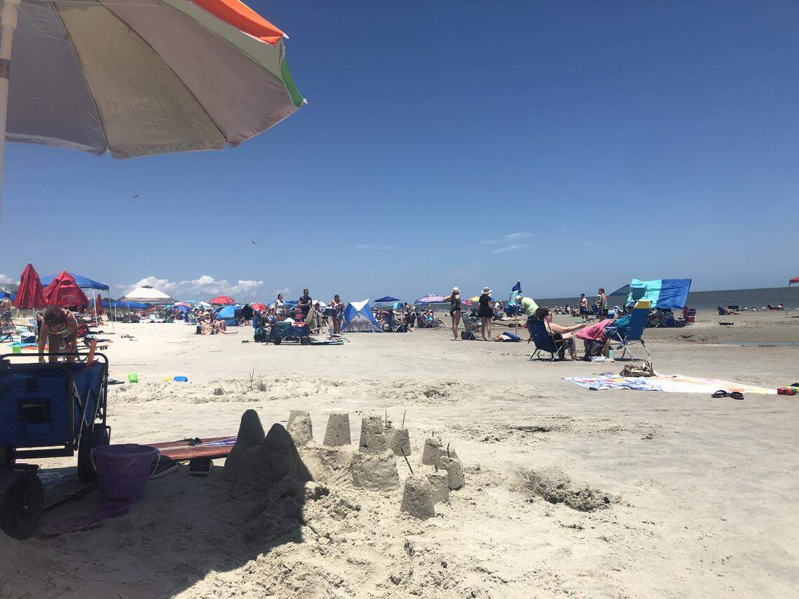 Driessen Beach on Hilton Head Island on May 23. Memorial Day weekend brought massive crowds to the beach to enjoy the hot and sunny weather.
