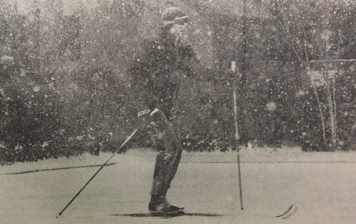 Islander Brent Carlson hits the slopes in Sea Pines in this photo published on Dec. 24, 1989.