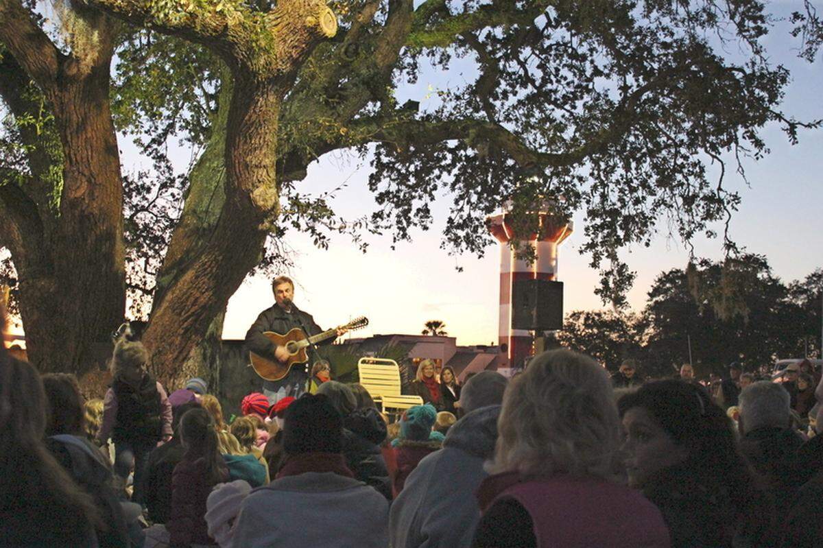 Angelo Nardi, a resident of Hilton Head Island, took this photo at Harbour Town during the children’s Christmas concert in 2011 which featured Gregg Russell.